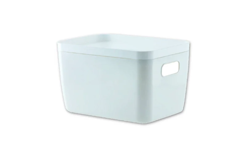Caixa Organizadora Idealle Branca com Tampa - 27x18x12cm - 1209